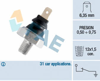 FAE 11430 Oil pressure sensor 11430: Buy near me in Poland at 2407.PL - Good price!