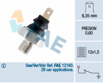 FAE 11650 Oil pressure sensor 11650: Buy near me in Poland at 2407.PL - Good price!