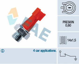 FAE 12431 Oil pressure sensor 12431: Buy near me in Poland at 2407.PL - Good price!