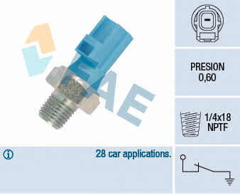 FAE 12612 Oil pressure sensor 12612: Buy near me at 2407.PL in Poland at an Affordable price!