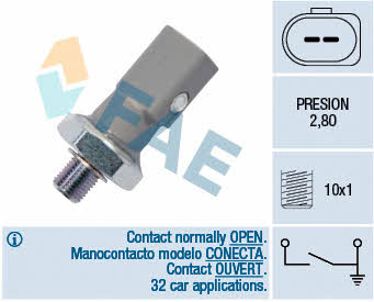 FAE 12855 Oil pressure sensor 12855: Buy near me in Poland at 2407.PL - Good price!