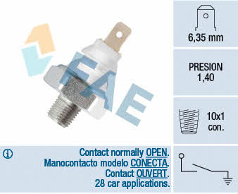 FAE 12920 Oil pressure sensor 12920: Buy near me in Poland at 2407.PL - Good price!
