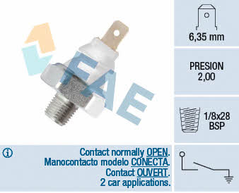 FAE 12940 Oil pressure sensor 12940: Buy near me in Poland at 2407.PL - Good price!