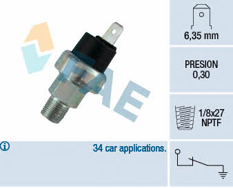 FAE 13480 Oil pressure sensor 13480: Buy near me in Poland at 2407.PL - Good price!