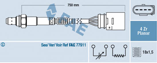 FAE 77405 Датчик кисневий / Лямбда-зонд 77405: Купити у Польщі - Добра ціна на 2407.PL!