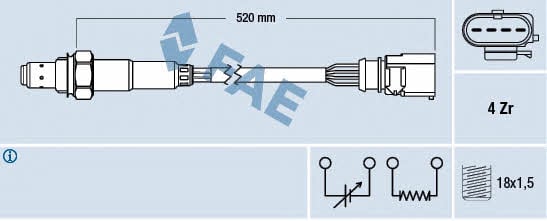 FAE 77438 Lambda sensor 77438: Buy near me in Poland at 2407.PL - Good price!