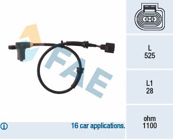 FAE 78003 Sensor ABS 78003: Buy near me in Poland at 2407.PL - Good price!