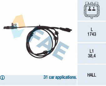 FAE 78032 Czujnik ABS 78032: Atrakcyjna cena w Polsce na 2407.PL - Zamów teraz!