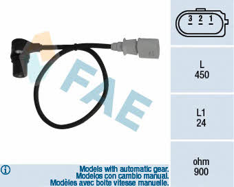 FAE 79055 Crankshaft position sensor 79055: Buy near me in Poland at 2407.PL - Good price!
