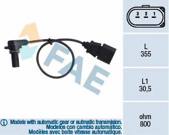 FAE 79062 Crankshaft position sensor 79062: Buy near me in Poland at 2407.PL - Good price!