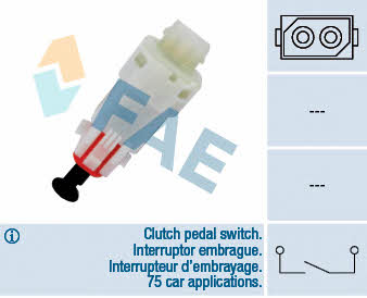 FAE 24499 Switch, clutch control (cruise control) 24499: Buy near me at 2407.PL in Poland at an Affordable price!