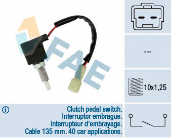 FAE 24542 Switch, clutch control (cruise control) 24542: Buy near me in Poland at 2407.PL - Good price!