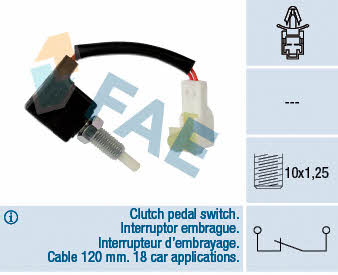 FAE 24543 Switch, clutch control (cruise control) 24543: Buy near me in Poland at 2407.PL - Good price!