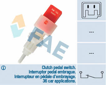 FAE 24668 Czujnik położenia pedału sprzęgła 24668: Atrakcyjna cena w Polsce na 2407.PL - Zamów teraz!