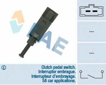 FAE 24772 Switch, clutch control (cruise control) 24772: Buy near me in Poland at 2407.PL - Good price!