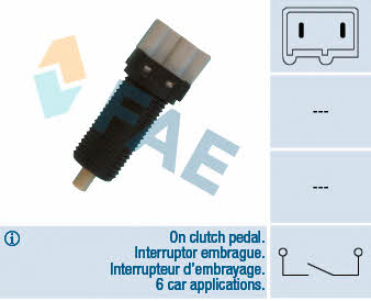 FAE 24870 Switch, clutch control (cruise control) 24870: Buy near me in Poland at 2407.PL - Good price!