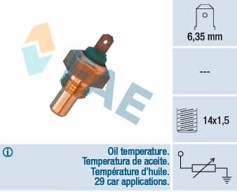 FAE 31700 Engine oil temperature sensor 31700: Buy near me at 2407.PL in Poland at an Affordable price!