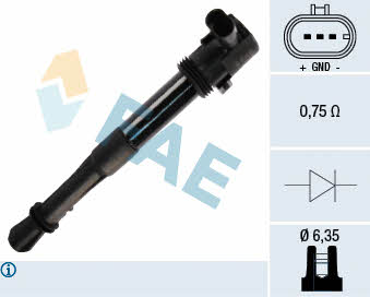 FAE 80256 Ignition coil 80256: Buy near me in Poland at 2407.PL - Good price!