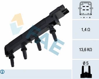FAE 80275 Ignition coil 80275: Buy near me at 2407.PL in Poland at an Affordable price!