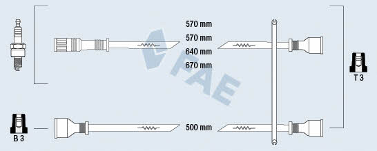 FAE 83010 Ignition cable kit 83010: Buy near me in Poland at 2407.PL - Good price!