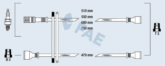 FAE 83060 Ignition cable kit 83060: Buy near me in Poland at 2407.PL - Good price!