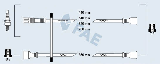 FAE 83100 Провода высоковольтные, комплект 83100: Отличная цена - Купить в Польше на 2407.PL!