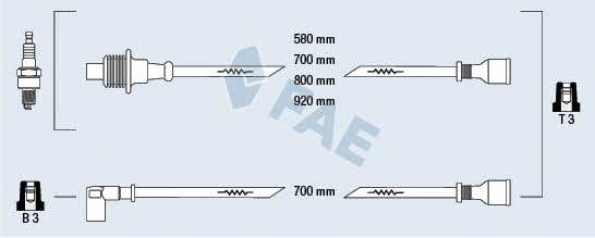 FAE 83380 Провода высоковольтные, комплект 83380: Отличная цена - Купить в Польше на 2407.PL!