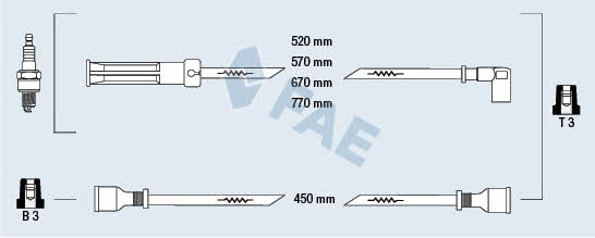 FAE 83450 Ignition cable kit 83450: Buy near me in Poland at 2407.PL - Good price!