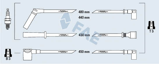 FAE 83561 Ignition cable kit 83561: Buy near me in Poland at 2407.PL - Good price!
