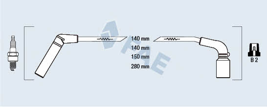 FAE 83566 Ignition cable kit 83566: Buy near me in Poland at 2407.PL - Good price!