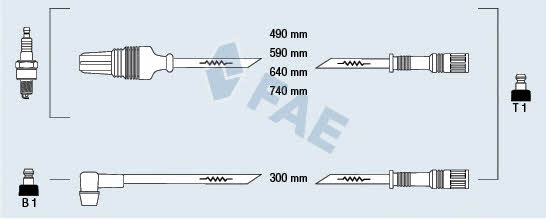 FAE 83650 Ignition cable kit 83650: Buy near me in Poland at 2407.PL - Good price!