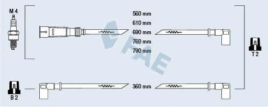 FAE 83950 Провода высоковольтные, комплект 83950: Купить в Польше - Отличная цена на 2407.PL!