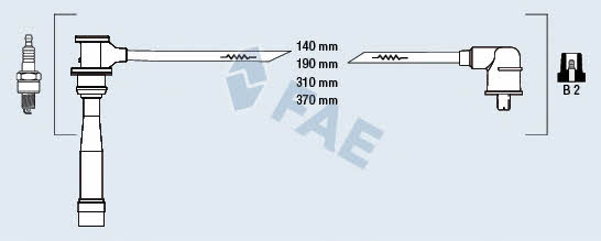 FAE 85116 Ignition cable kit 85116: Buy near me in Poland at 2407.PL - Good price!
