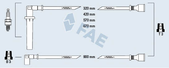 FAE 85190 Ignition cable kit 85190: Buy near me in Poland at 2407.PL - Good price!
