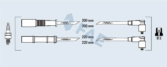 FAE 85626 Ignition cable kit 85626: Buy near me in Poland at 2407.PL - Good price!