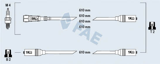 FAE 85690 Ignition cable kit 85690: Buy near me in Poland at 2407.PL - Good price!