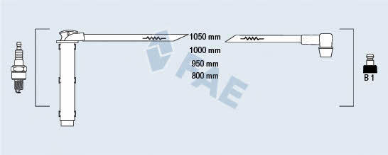 FAE 85764 Ignition cable kit 85764: Buy near me in Poland at 2407.PL - Good price!
