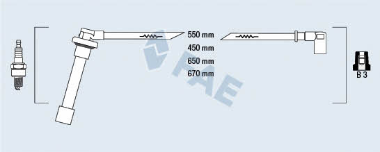 FAE 85821 Ignition cable kit 85821: Buy near me in Poland at 2407.PL - Good price!
