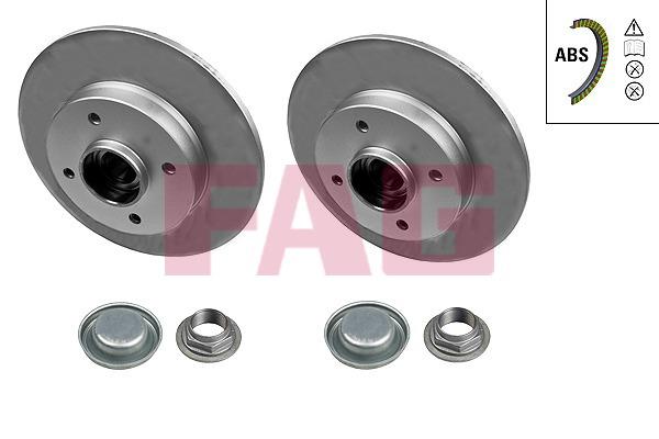 FAG 713 5405 80 Rear brake disc, non-ventilated 713540580: Buy near me in Poland at 2407.PL - Good price!