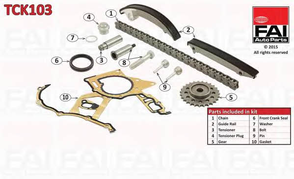 FAI TCK103 Timing chain kit TCK103: Buy near me at 2407.PL in Poland at an Affordable price!