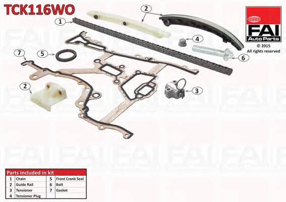 FAI TCK116WO Timing chain kit TCK116WO: Buy near me at 2407.PL in Poland at an Affordable price!