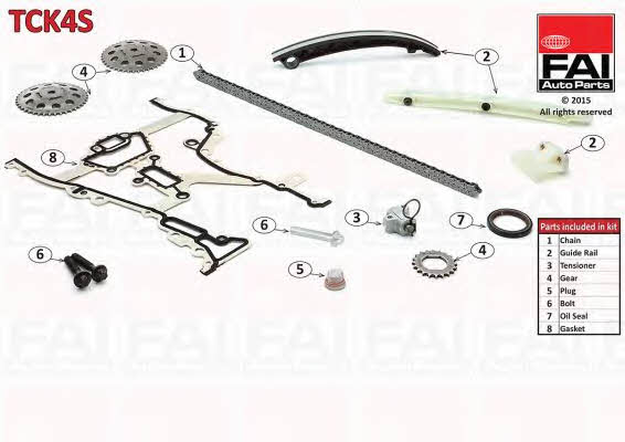 FAI TCK4S Timing chain kit TCK4S: Buy near me at 2407.PL in Poland at an Affordable price!