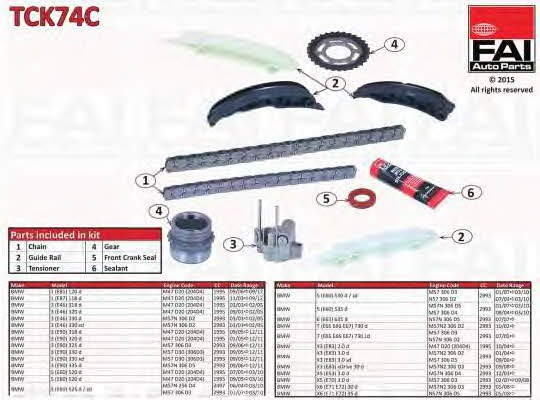 FAI TCK74C Timing chain kit TCK74C: Buy near me in Poland at 2407.PL - Good price!