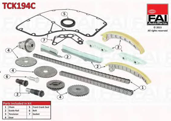 FAI TCK194C Timing chain kit TCK194C: Buy near me in Poland at 2407.PL - Good price!