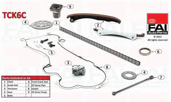 FAI TCK6C Timing chain kit TCK6C: Buy near me at 2407.PL in Poland at an Affordable price!