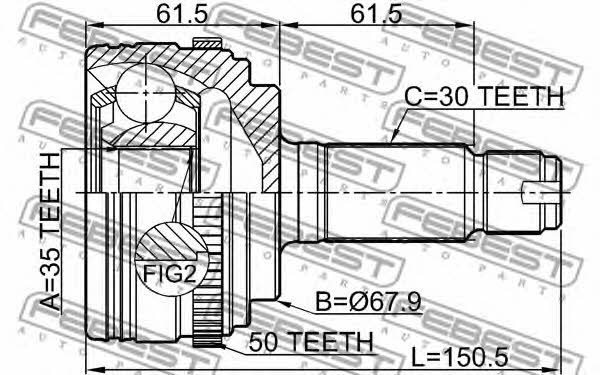 CV joint Febest 0310-MRVA50