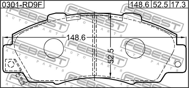 Febest 0301-RD9F Brake Pad Set, disc brake 0301RD9F: Buy near me at 2407.PL in Poland at an Affordable price!