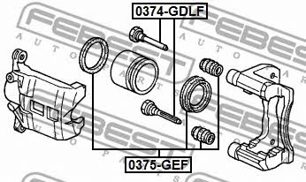 Repair Kit, brake caliper Febest 0375-GEF