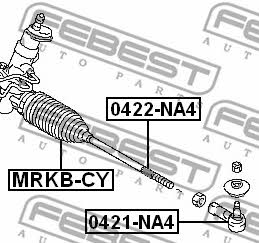 Febest Tie rod end – price 57 PLN