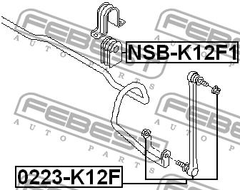 Febest Front stabilizer bar – price 53 PLN